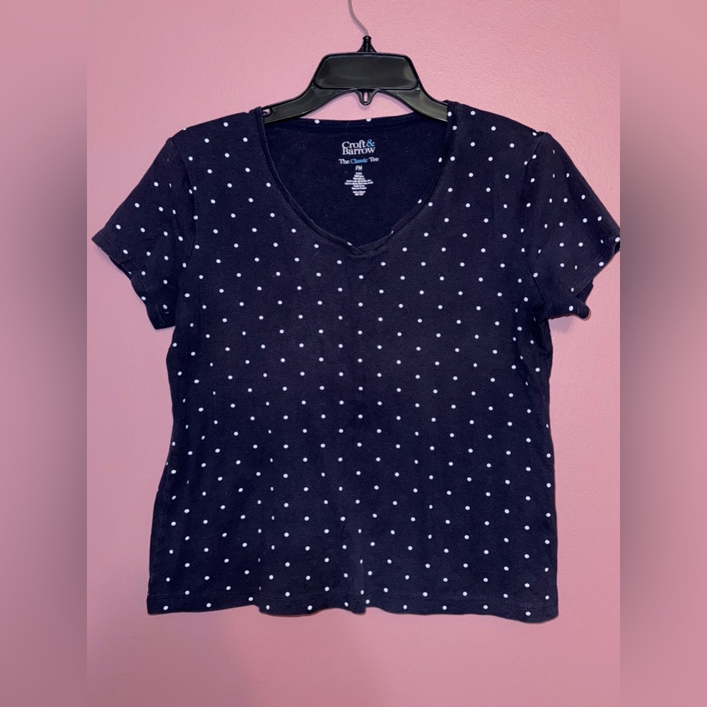 Croft & Barrow Fitted Short Sleeve T-Shirt in Blue
